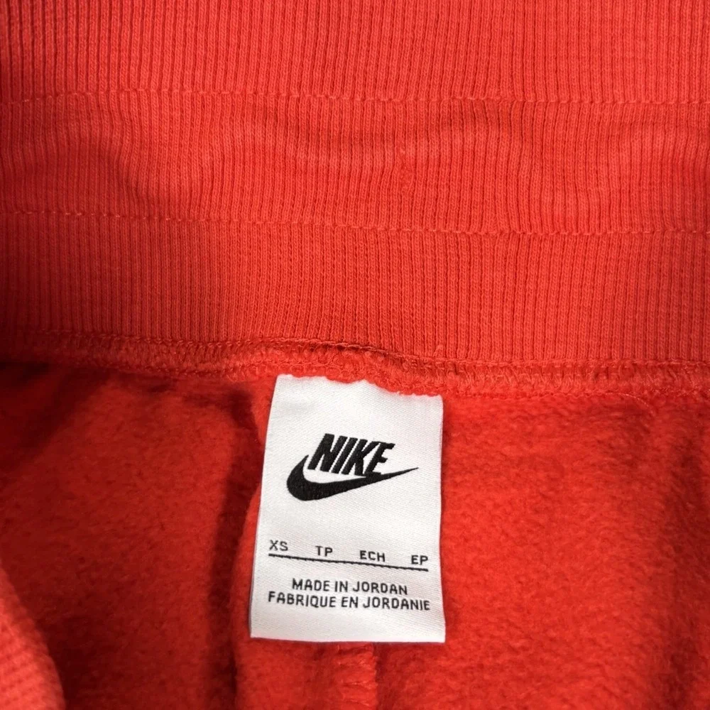 Nike Sportswear Sweat Shorts Womens XS Orange Fleece Phoenix High Waisted Loose